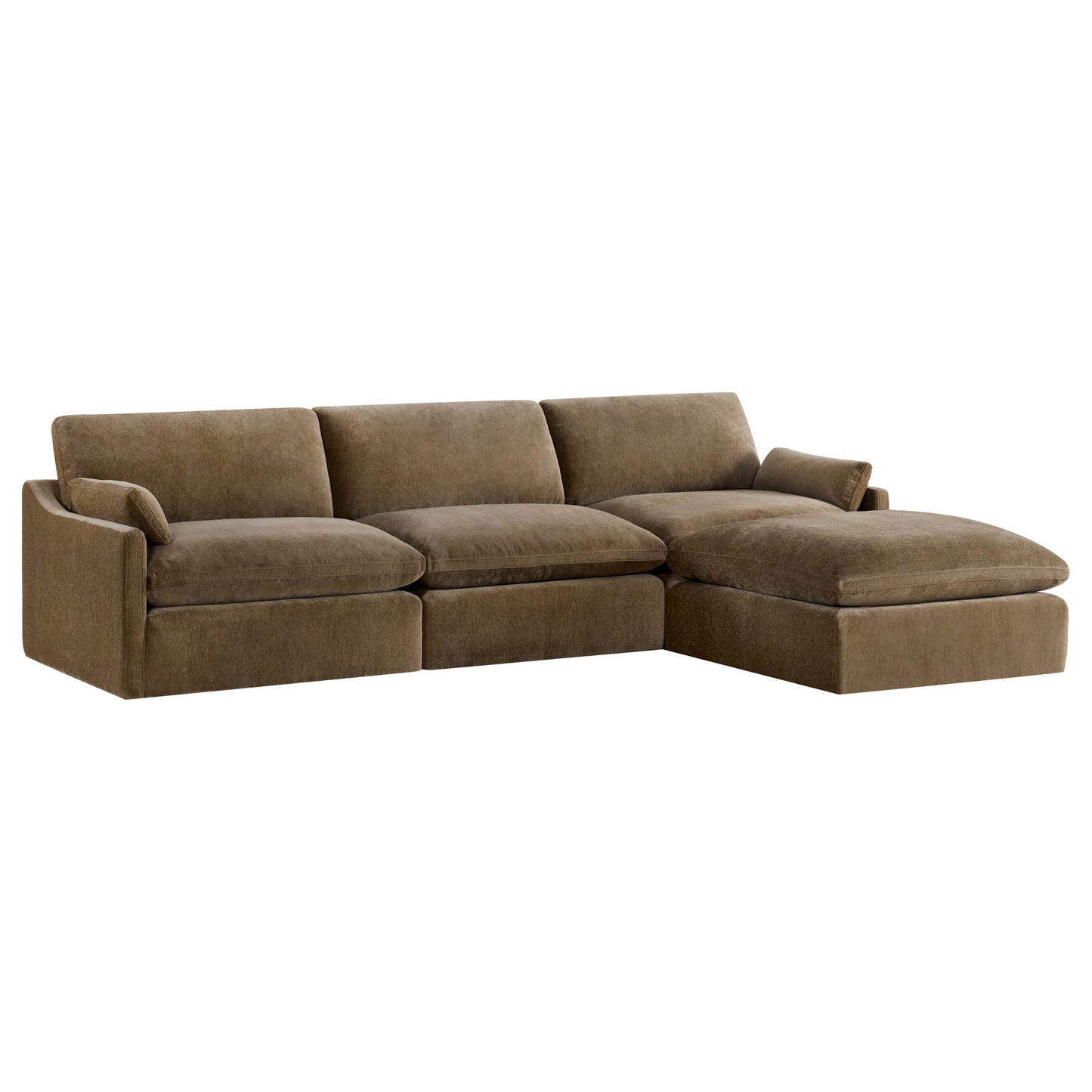 Modular 4-Seater Sofa-Chaise with Angled Design