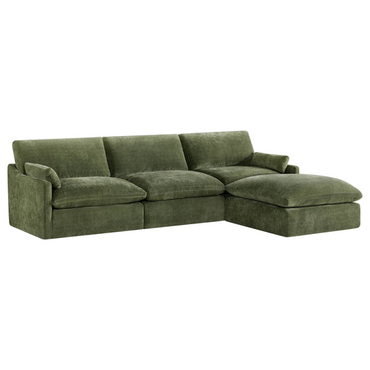 Modular 4-Seater Sofa-Chaise with Angled Design