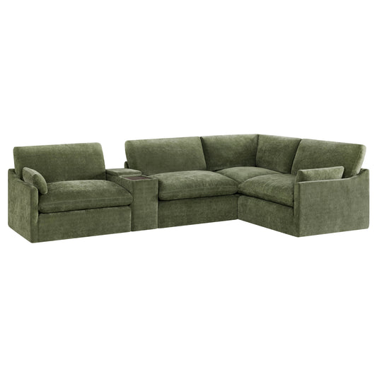 Modular 4-Seater Sofa-Chaise with Angled Design