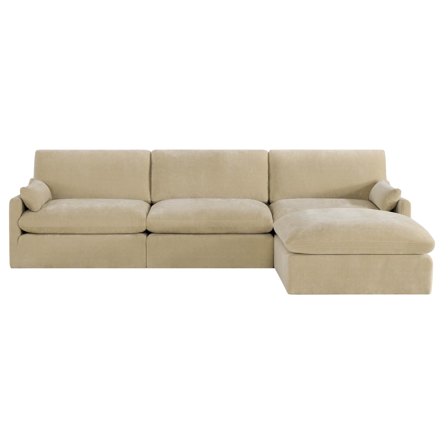 Modular 4-Seater Sofa-Chaise with Angled Design
