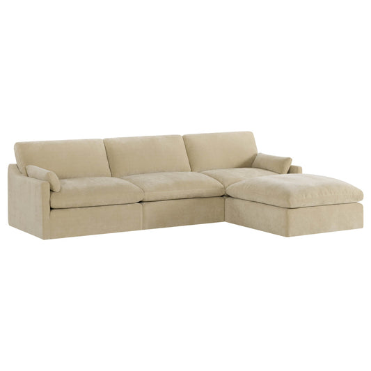 Modular 4-Seater Sofa-Chaise with Angled Design