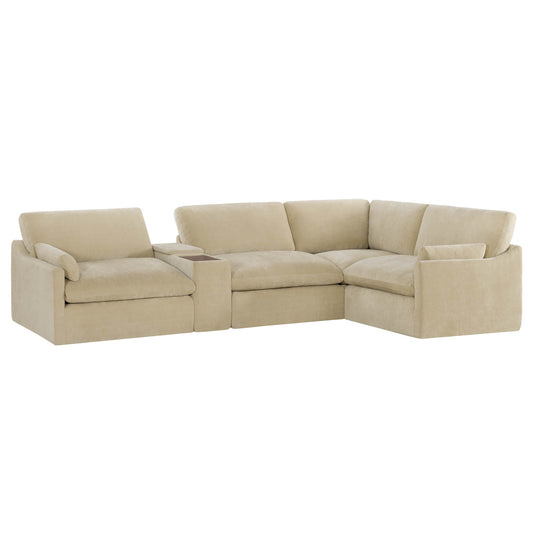 Modular 4-Seater Sofa-Chaise with Angled Design