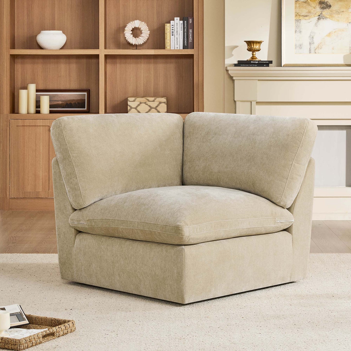 Modular 4-Seater Sofa-Chaise with Angled Design