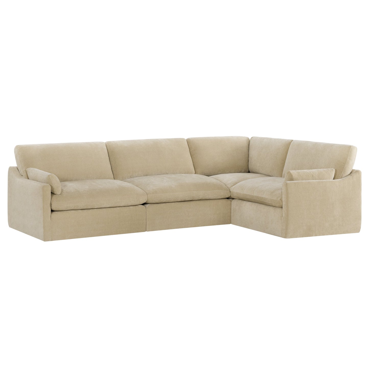 Modular 4-Seater Sofa-Chaise with Angled Design