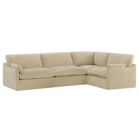 Modular 4-Seater Sofa-Chaise with Angled Design
