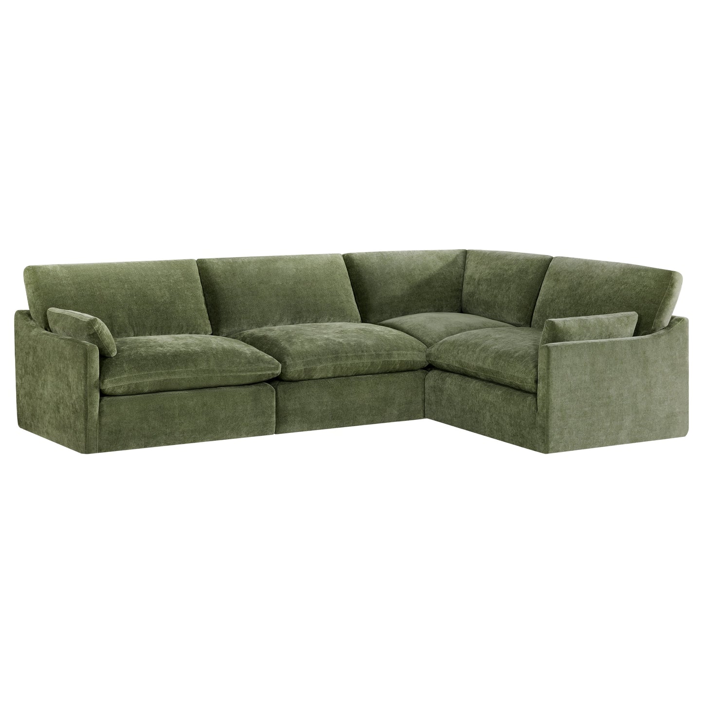 Modular 4-Seater Sofa-Chaise with Angled Design