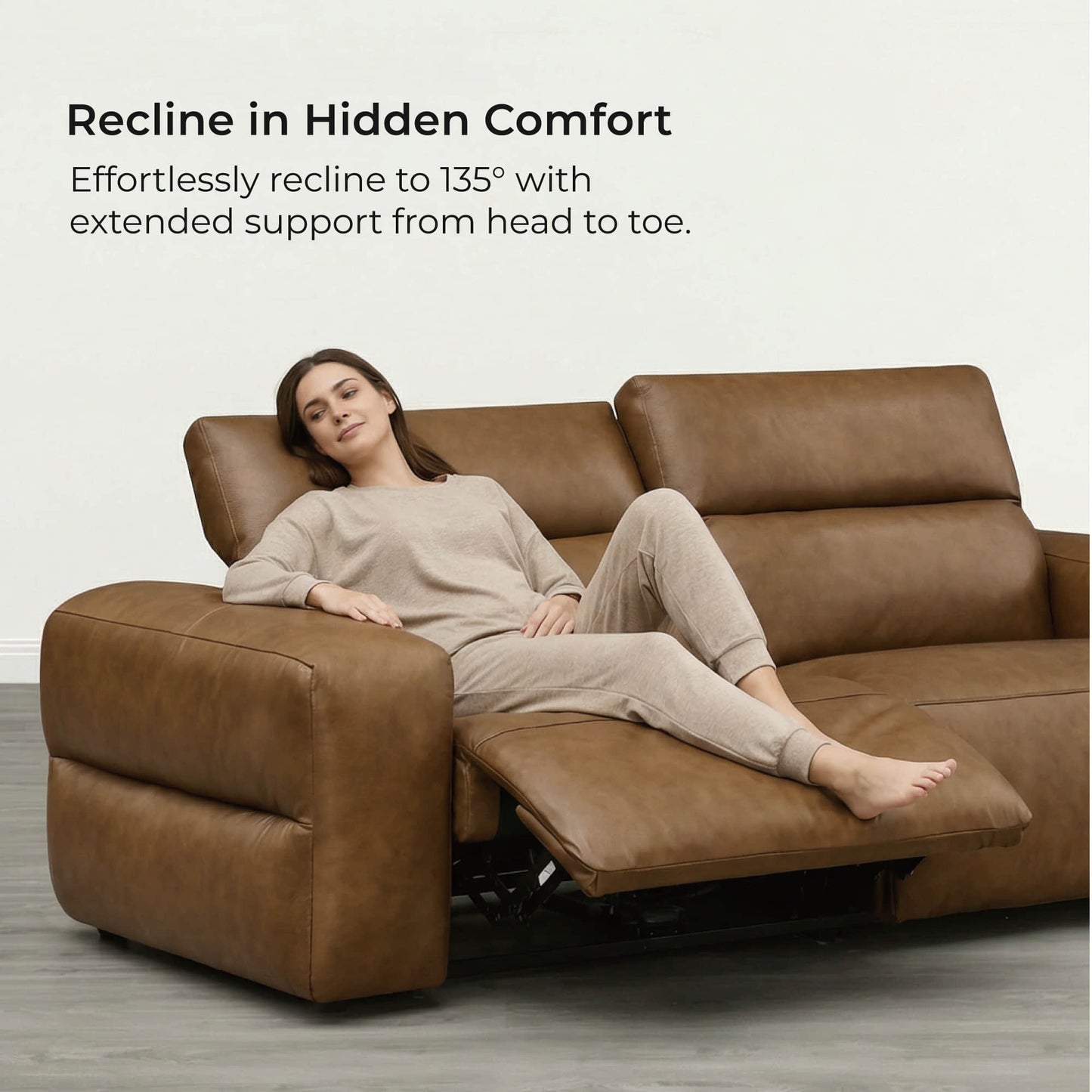 Modular 5-Seat Power Reclining Sofa with Power Headrests