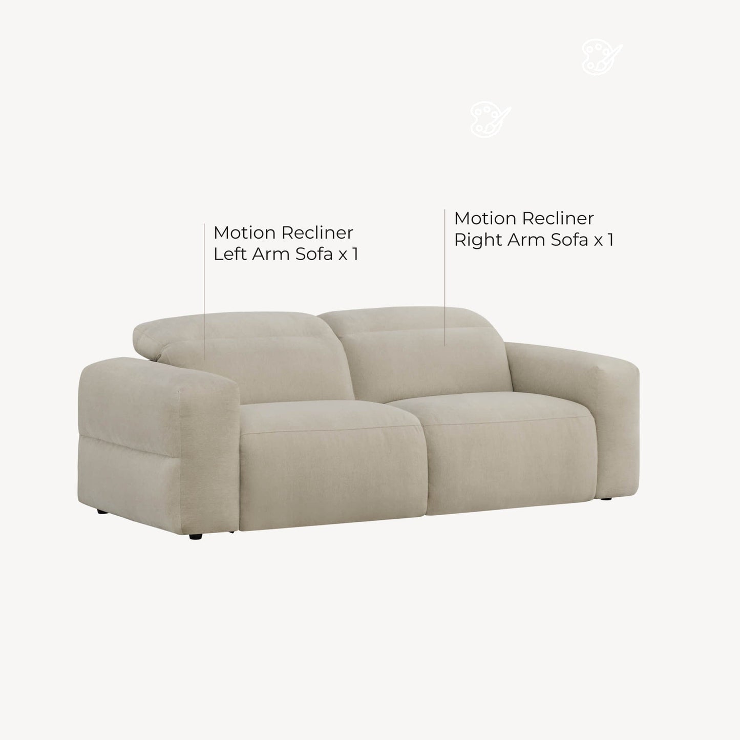 Modular 5-Seat Power Reclining Sofa with Power Headrests