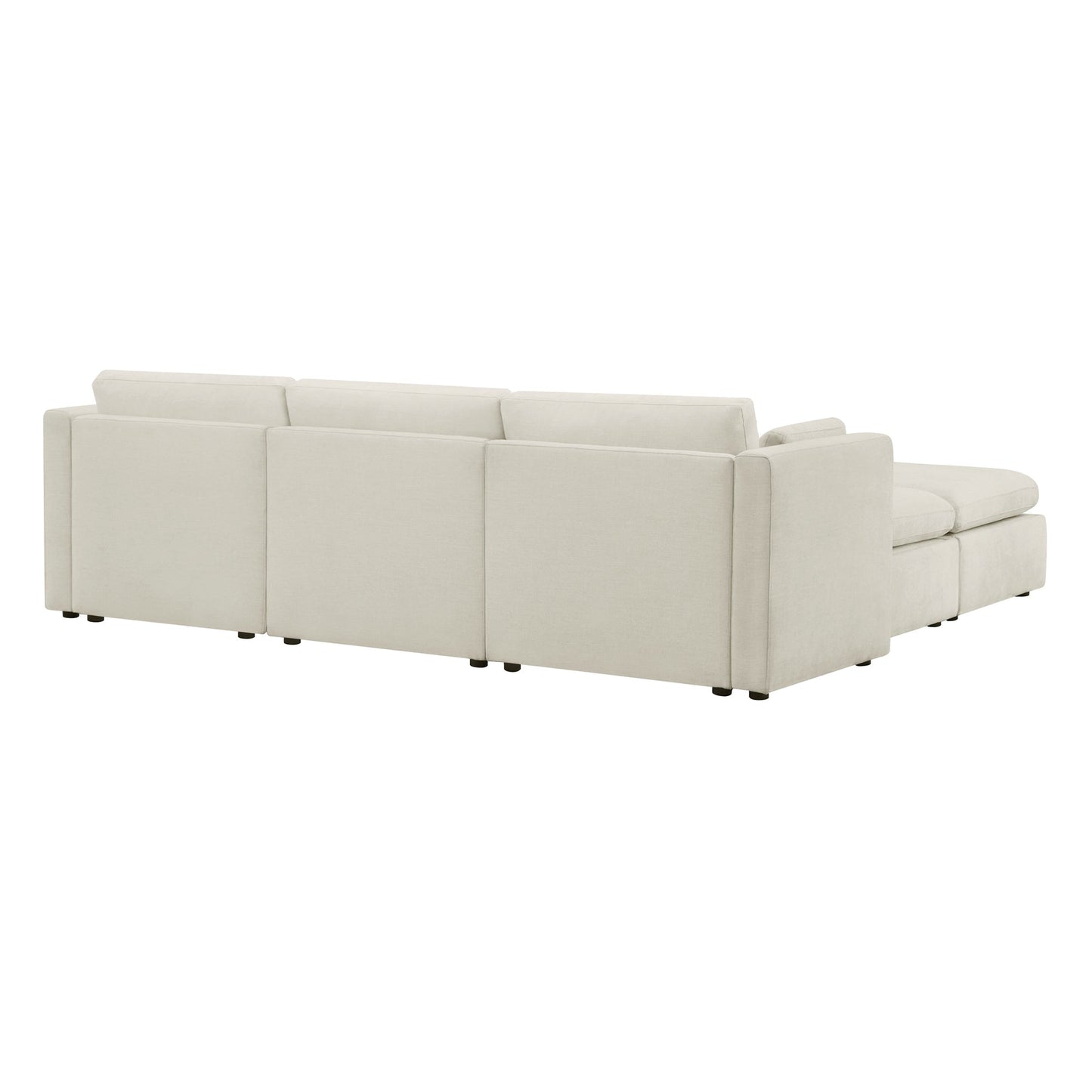 Modular 5-Seat Sofa Chaise with Storage Ottomans