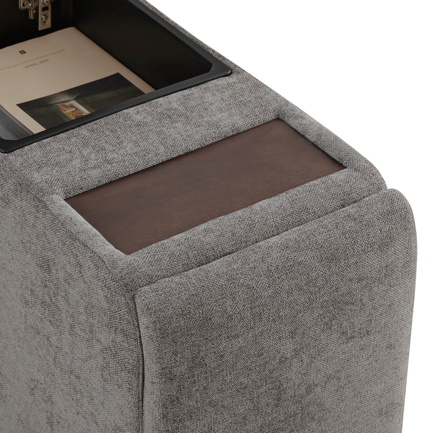 Modular 5-Seat Sofa Chaise with Storage Ottomans