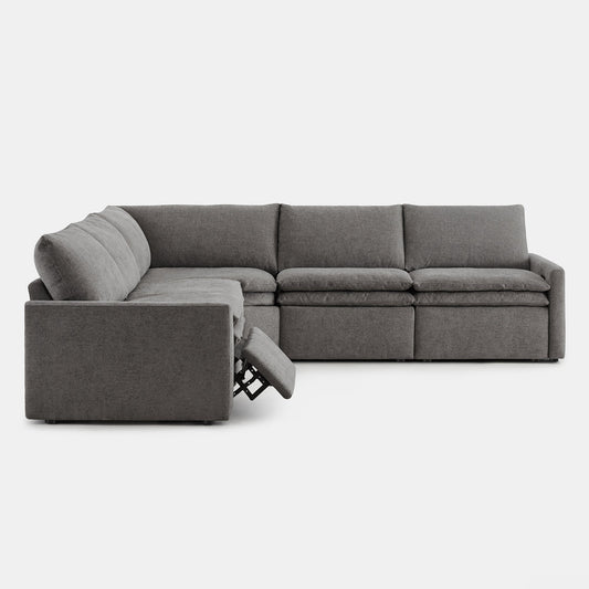 Modular 5-Seat Zero Gravity Reclining Sofa in Ohana Design