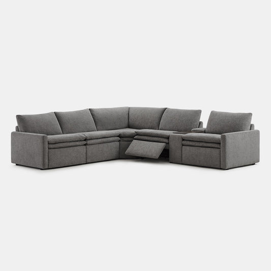 Modular 5-Seat Zero Gravity Reclining Sofa in Ohana Design