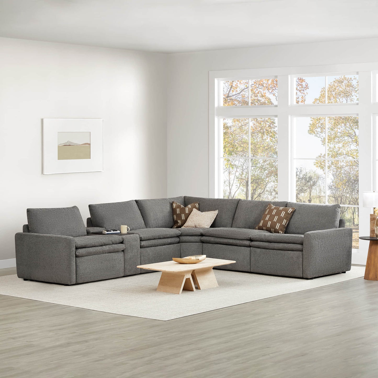 Modular 5-Seat Zero Gravity Reclining Sofa in Ohana Design
