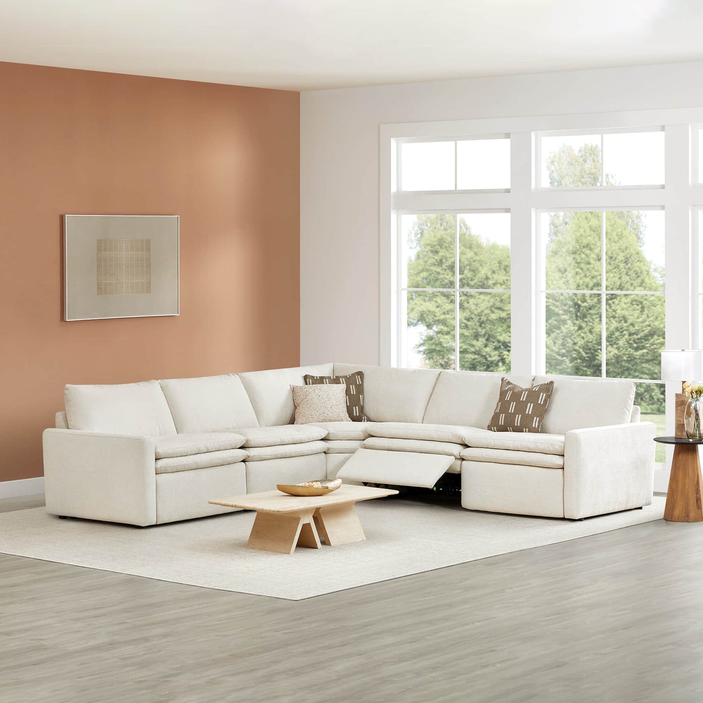 Modular 5-Seat Zero Gravity Reclining Sofa in Ohana Design