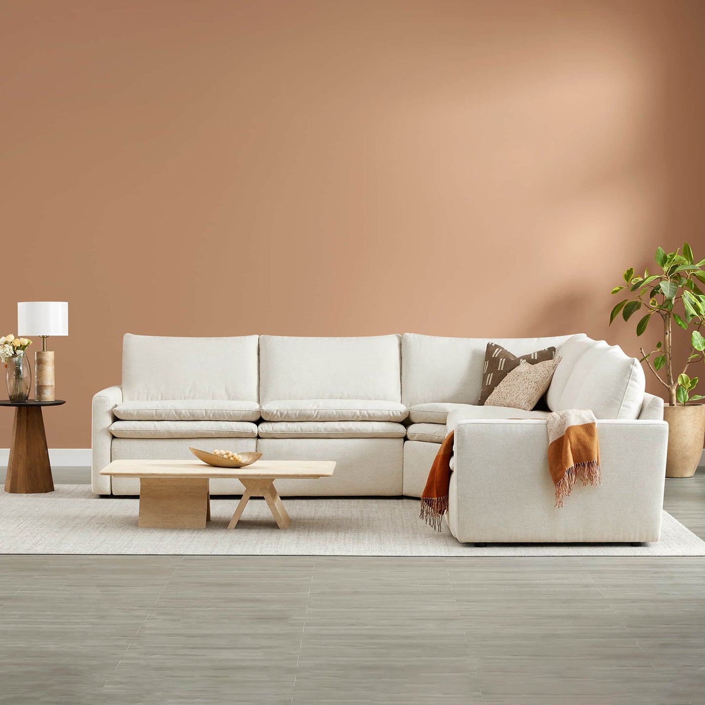 Modular 5-Seat Zero Gravity Reclining Sofa in Ohana Design