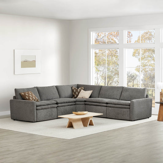 Modular 5-Seat Zero Gravity Reclining Sofa in Ohana Design