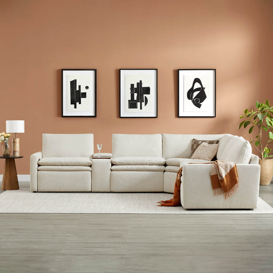 Modular 5-Seat Zero Gravity Reclining Sofa in Ohana Design