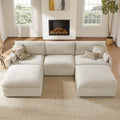 Modular 5-Seater Sofa with Chaise Lounge Design