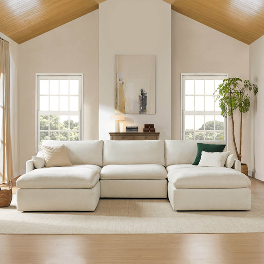 Modular 5-Seater Sofa with Chaise Lounge Design
