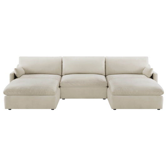 Modular 5-Seater Sofa with Chaise Lounge Design