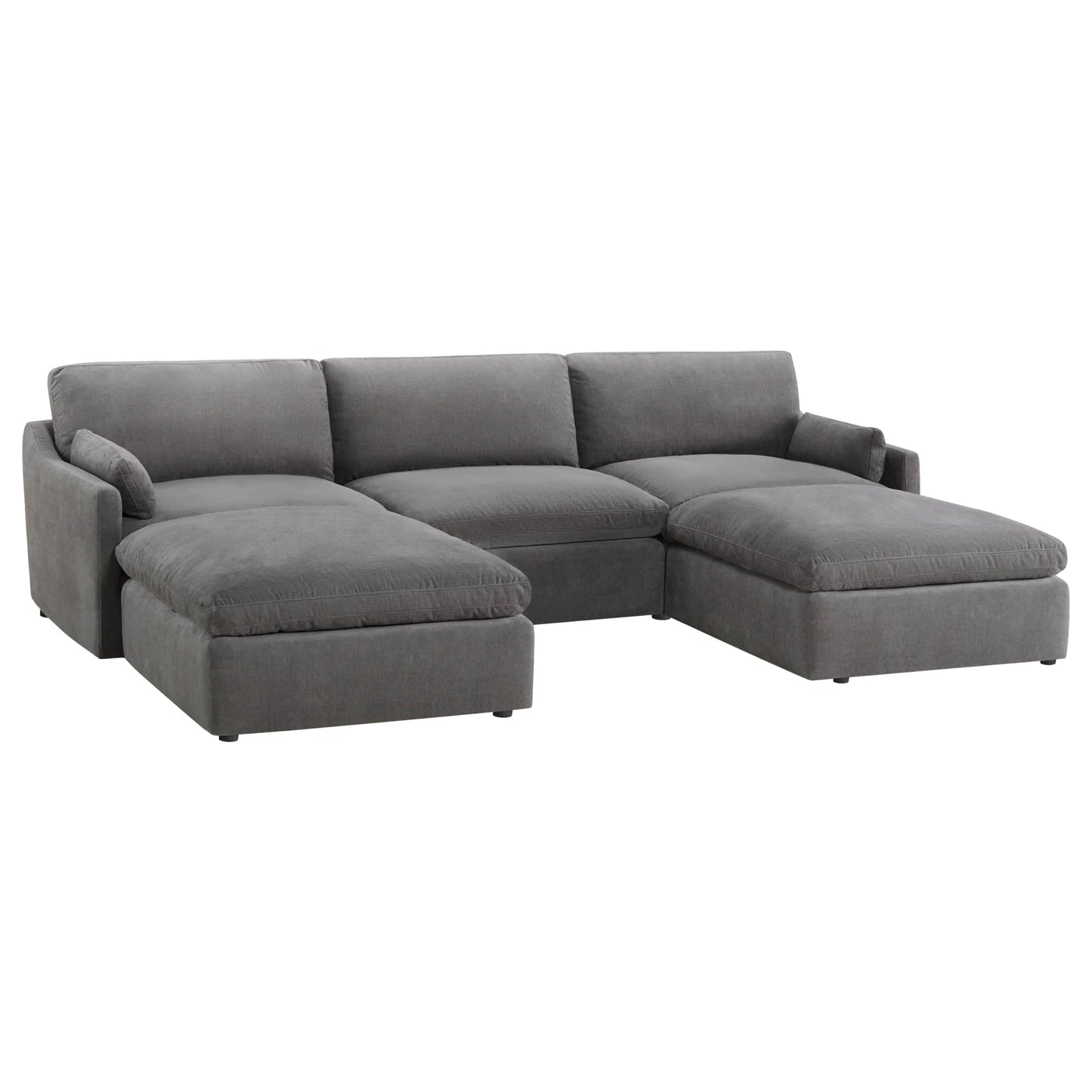 Modular 5-Seater Sofa with Chaise Lounge Design