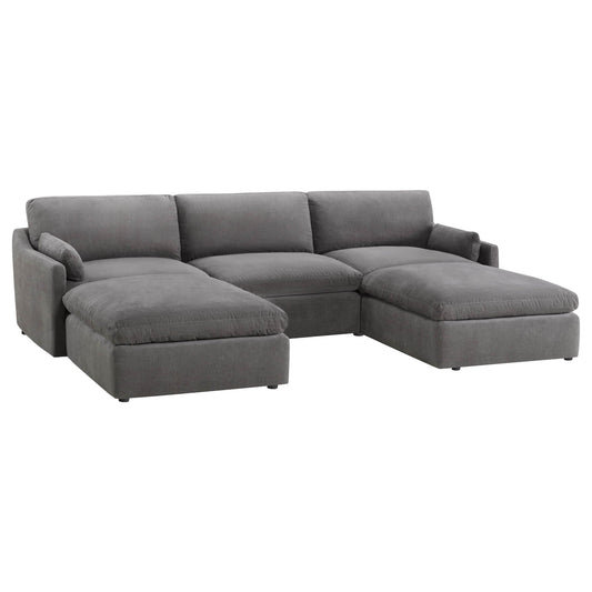 Modular 5-Seater Sofa with Chaise Lounge Design