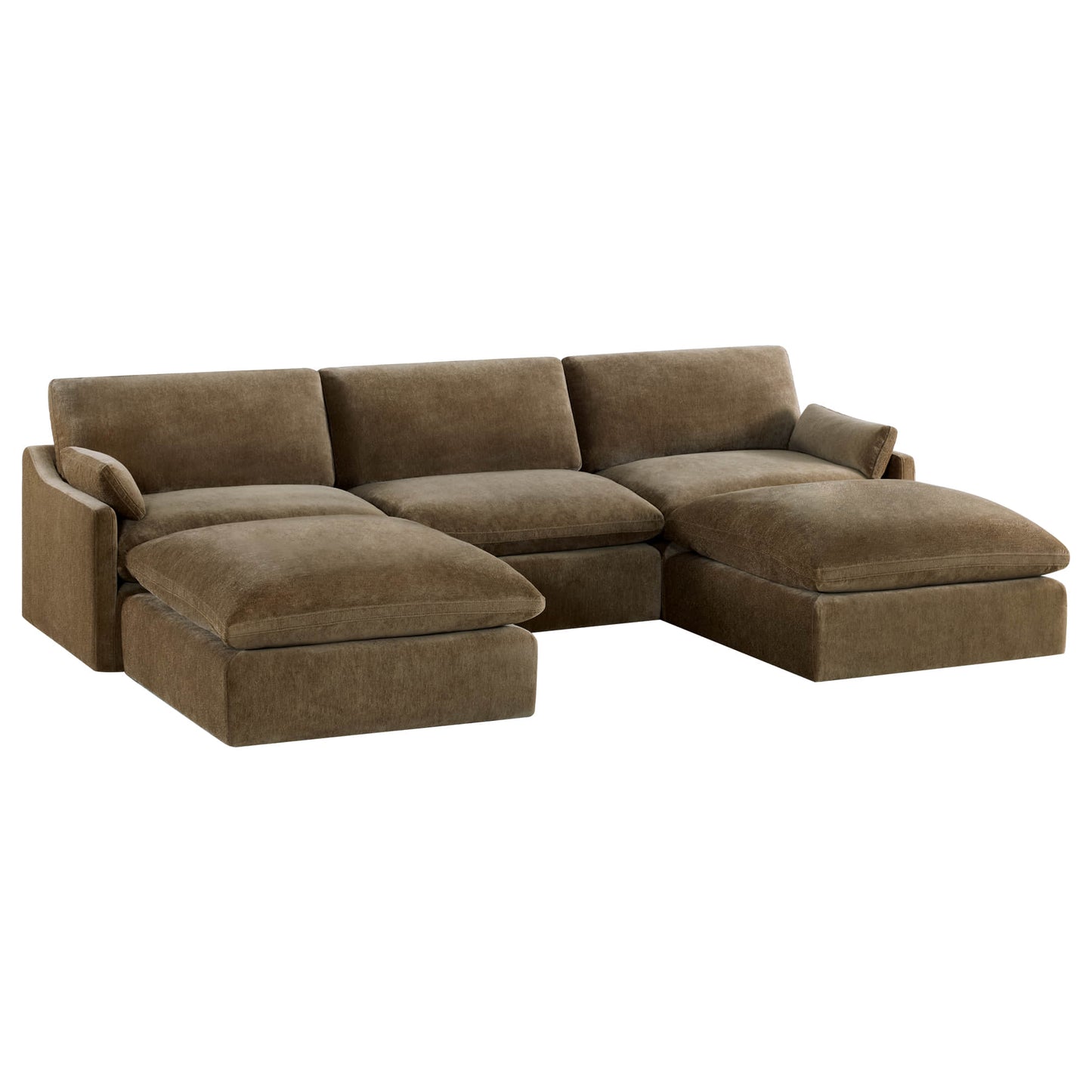 Modular 5-Seater Sofa with Chaise Lounge Design