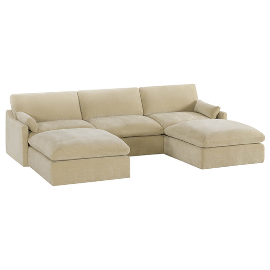 Modular 5-Seater Sofa with Chaise Lounge Design