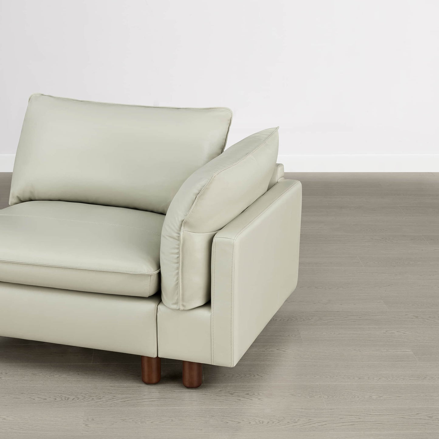 Modular 6-Seat Sectional Sofa with Wooden Legs