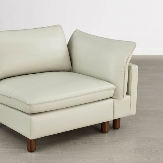 Modular 6-Seat Sectional Sofa with Wooden Legs