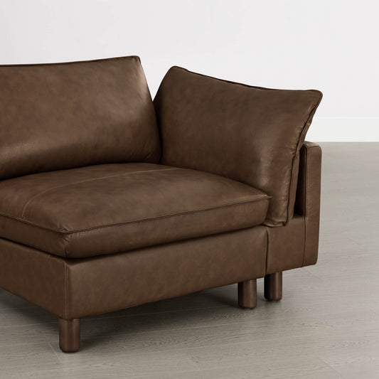 Modular 6-Seat Sectional Sofa with Wooden Legs