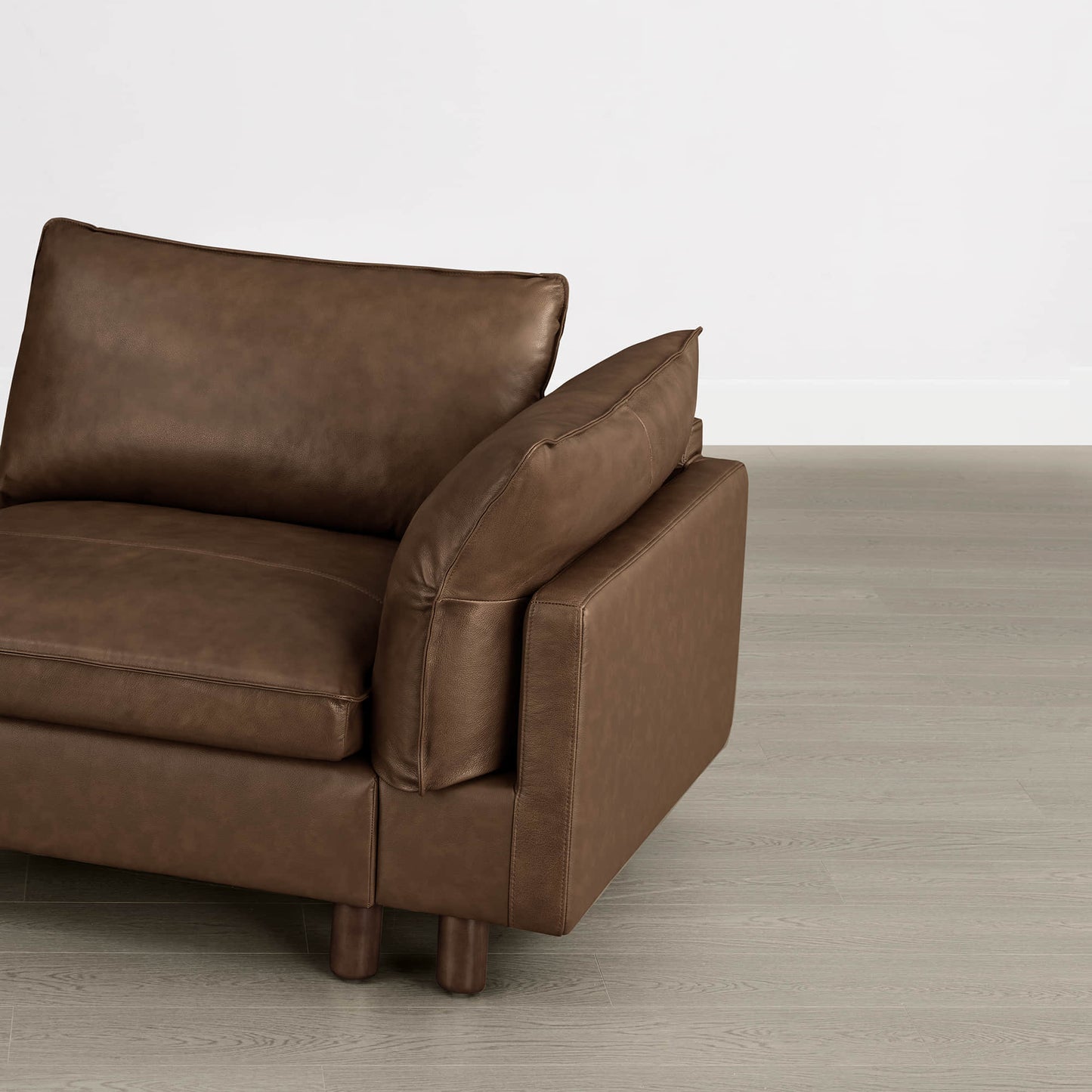 Modular 6-Seat Sectional Sofa with Wooden Legs