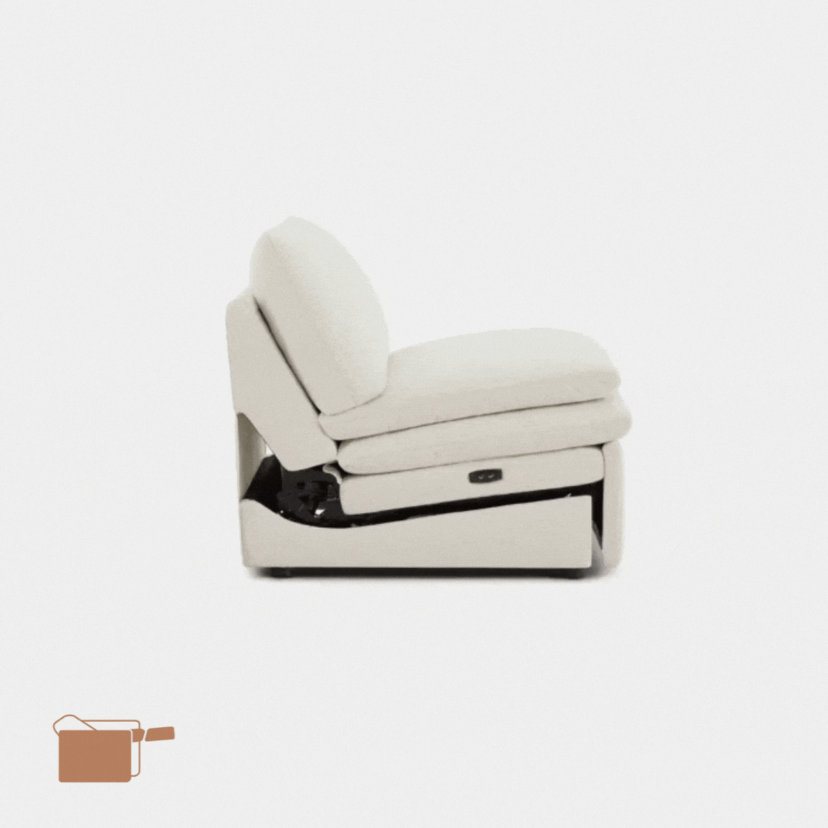 Modular Armless Chair in Contemporary Design