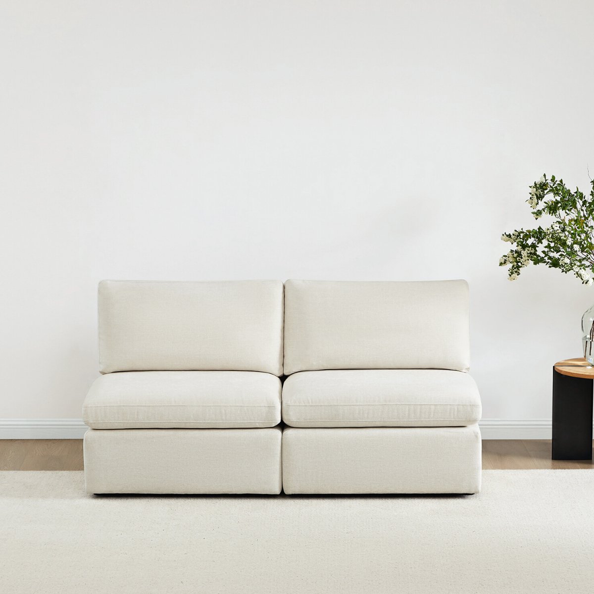 Modular Armless Chair in Contemporary Style
