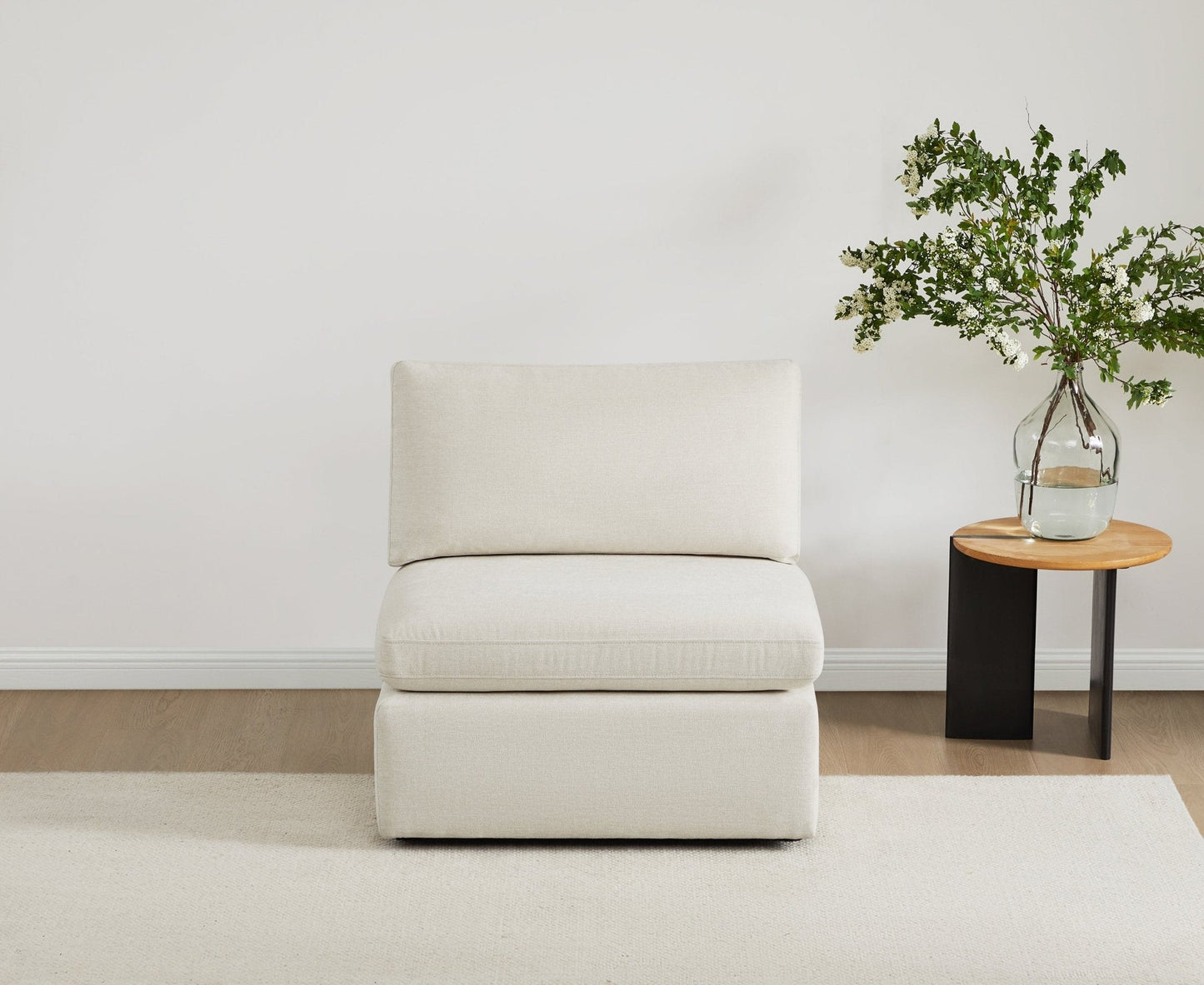 Modular Armless Chair in Contemporary Style