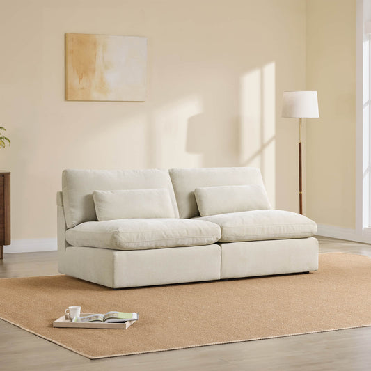 Modular Armless Chair with Two-Seat Configuration