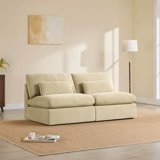 Modular Armless Chair with Two-Seat Configuration