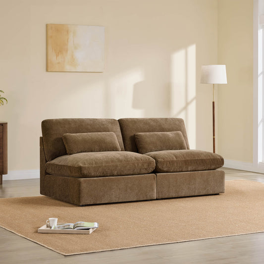 Modular Armless Chair with Two-Seat Configuration