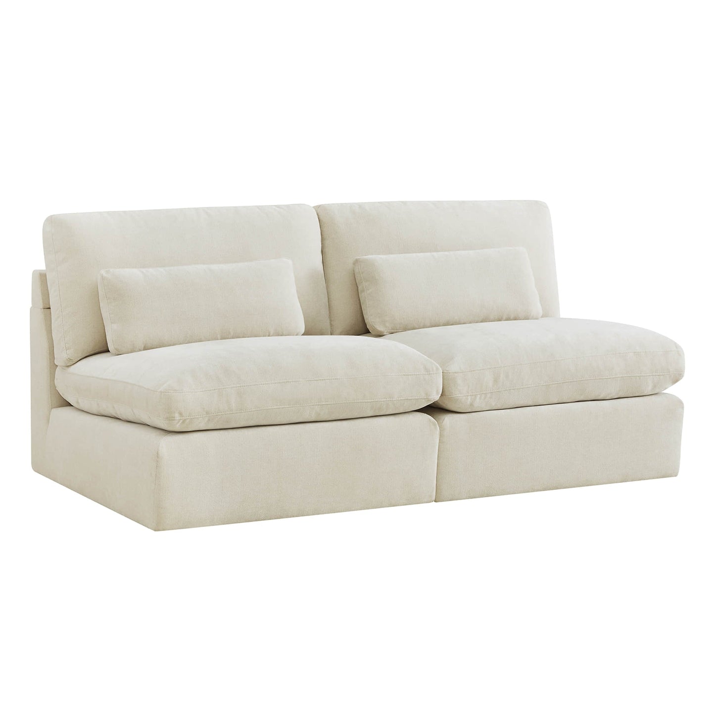 Modular Armless Chair with Two-Seat Configuration