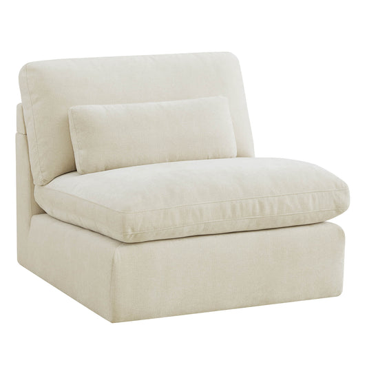 Modular Armless Chair with Two-Seat Configuration