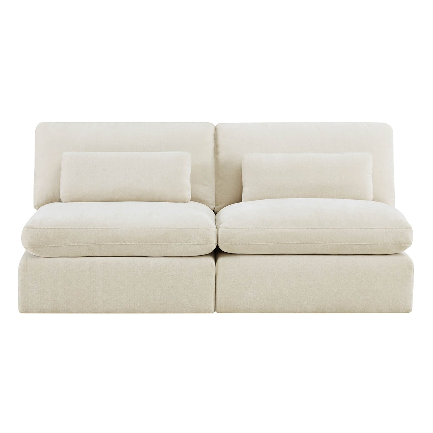 Modular Armless Chair with Two-Seat Configuration