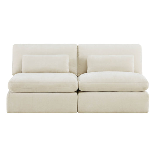 Modular Armless Chair with Two-Seat Configuration
