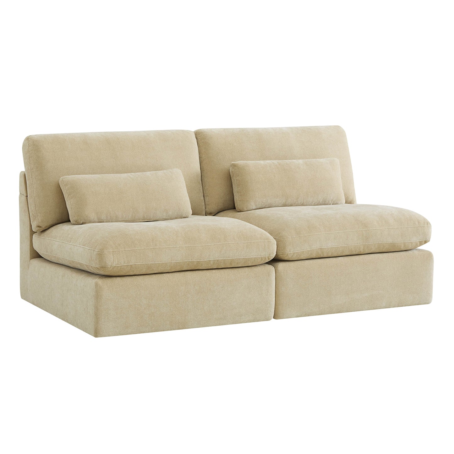 Modular Armless Chair with Two-Seat Configuration
