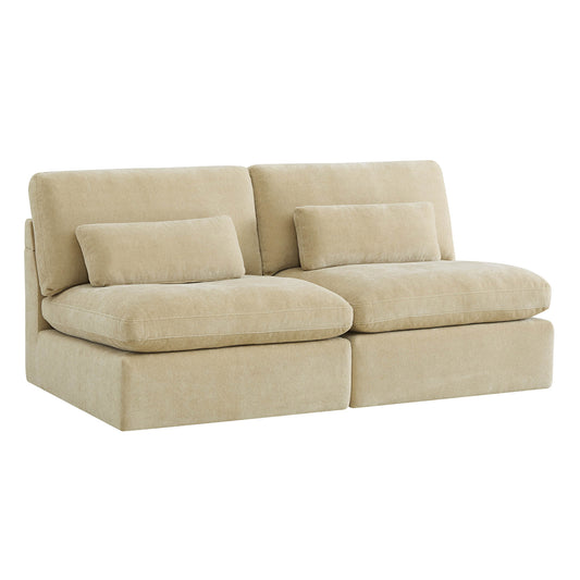 Modular Armless Chair with Two-Seat Configuration