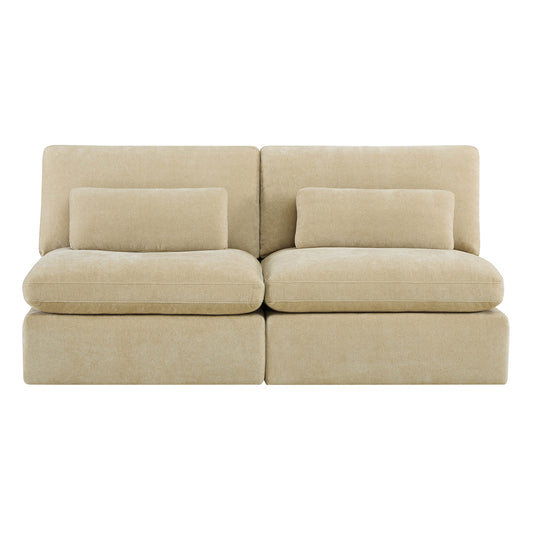 Modular Armless Chair with Two-Seat Configuration