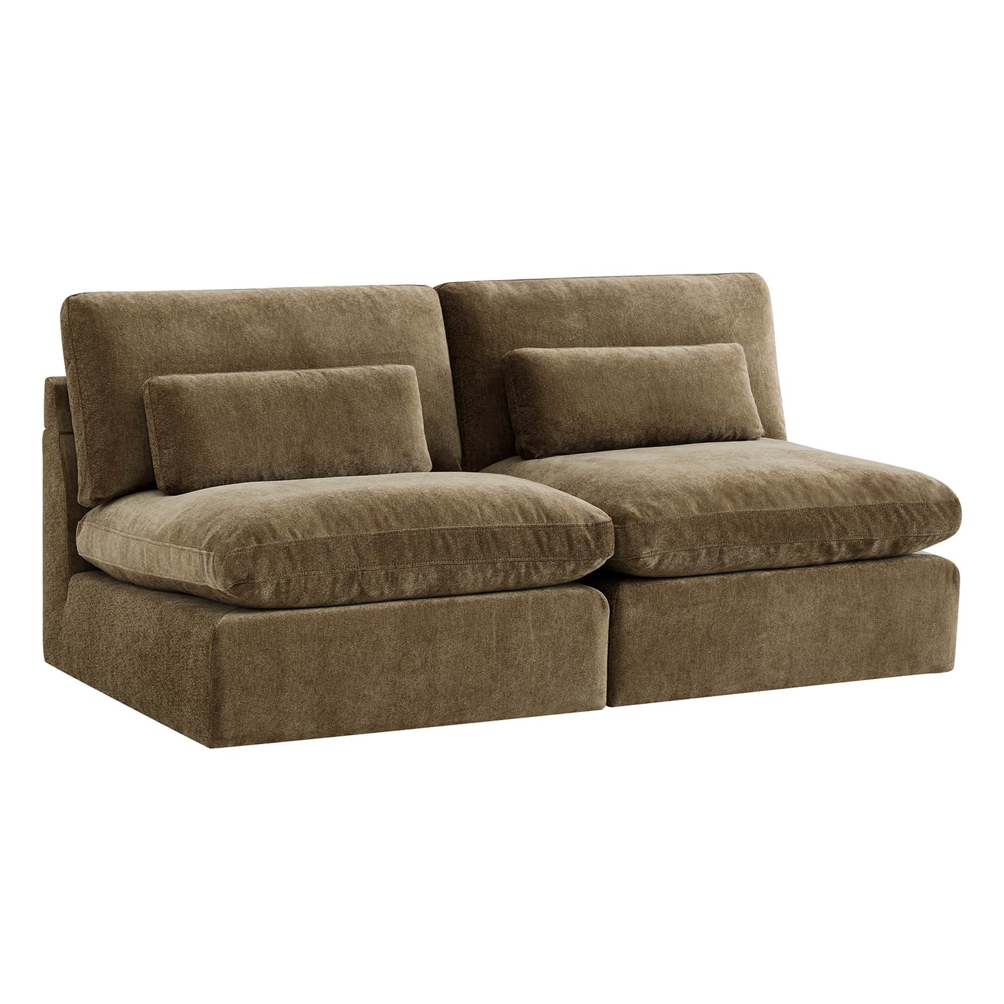 Modular Armless Chair with Two-Seat Configuration