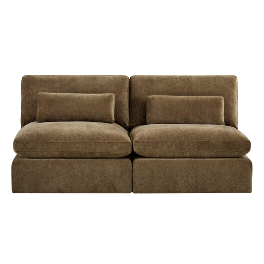 Modular Armless Chair with Two-Seat Configuration