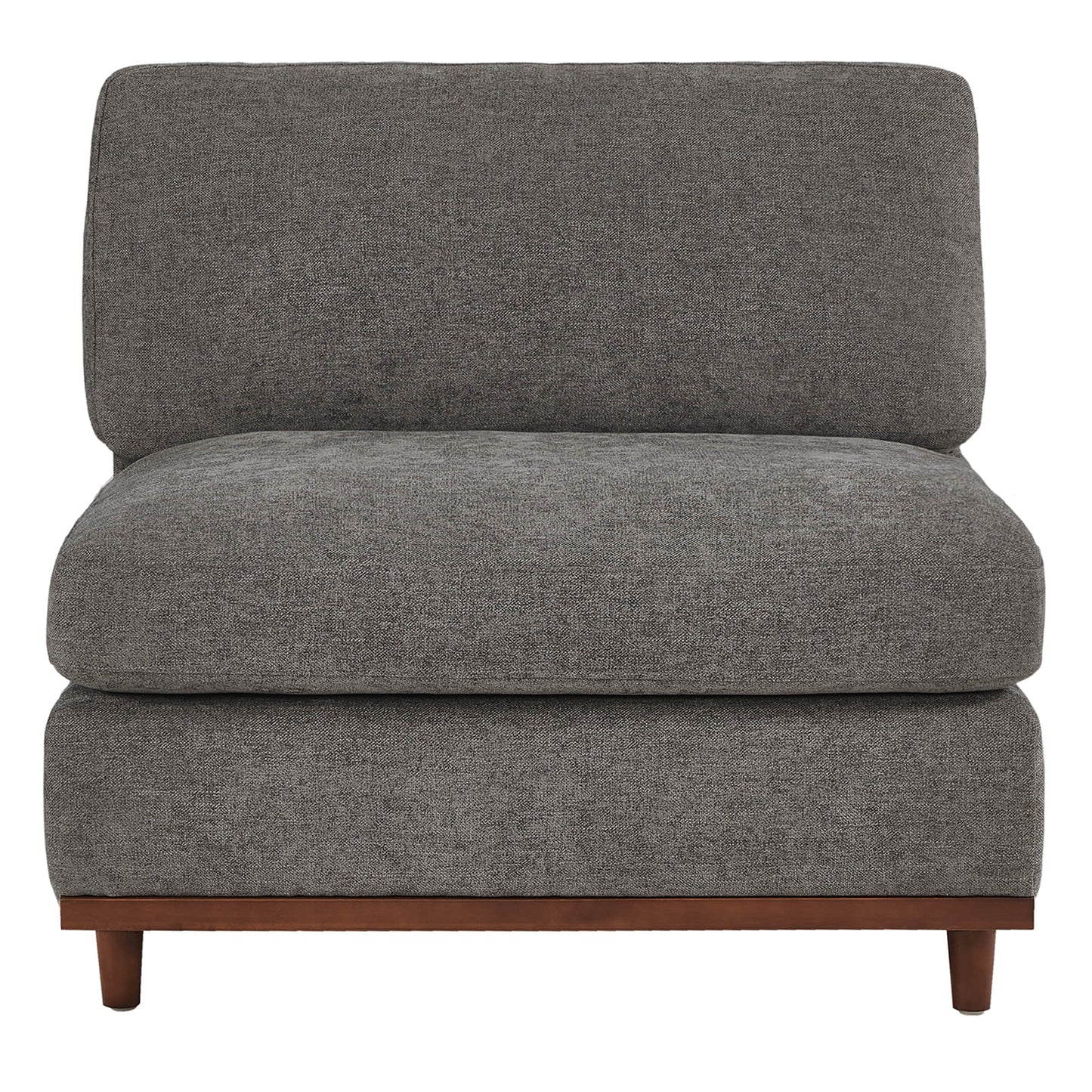 Modular Armless Seat with Overstuffed Feather Cushioning