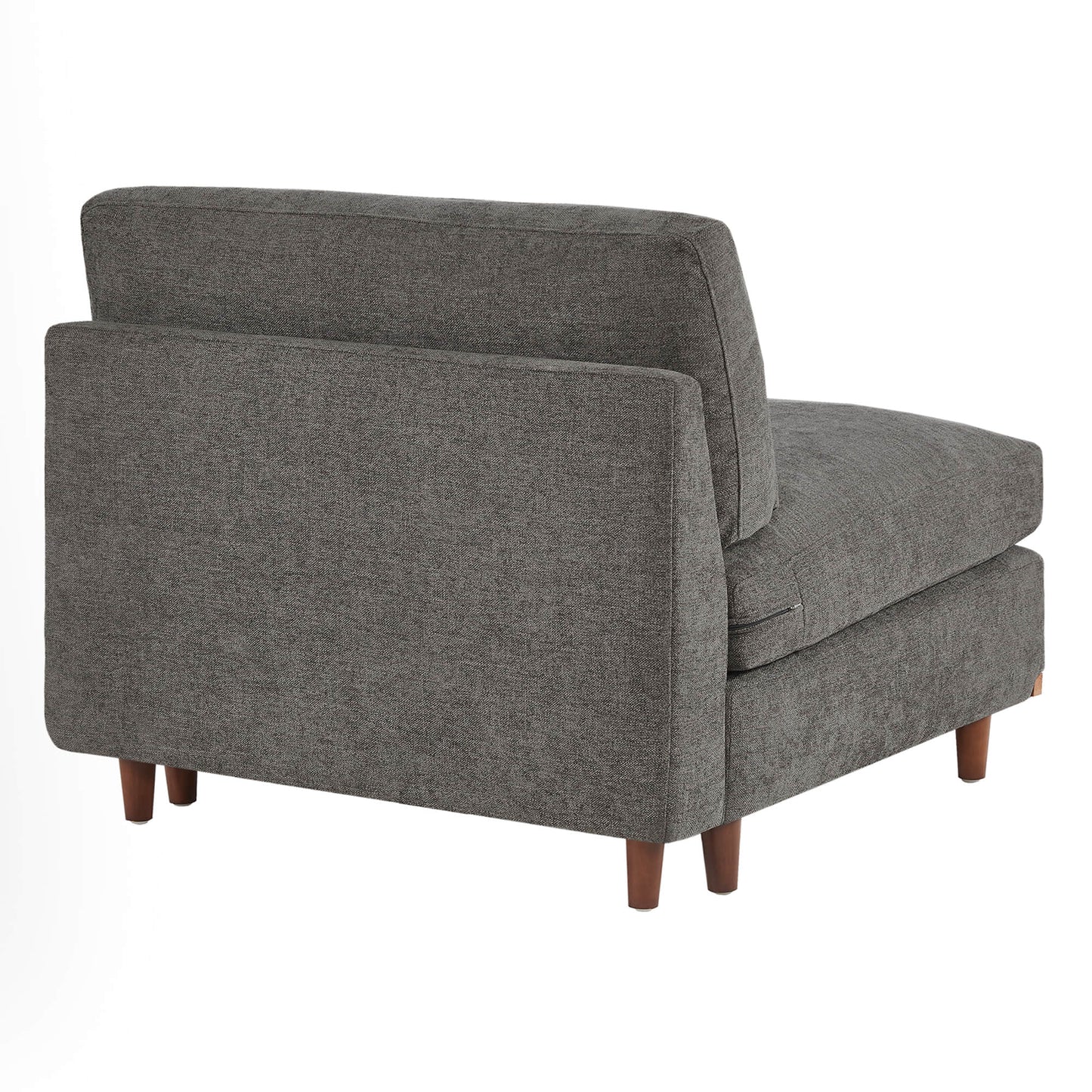 Modular Armless Seat with Overstuffed Feather Cushioning