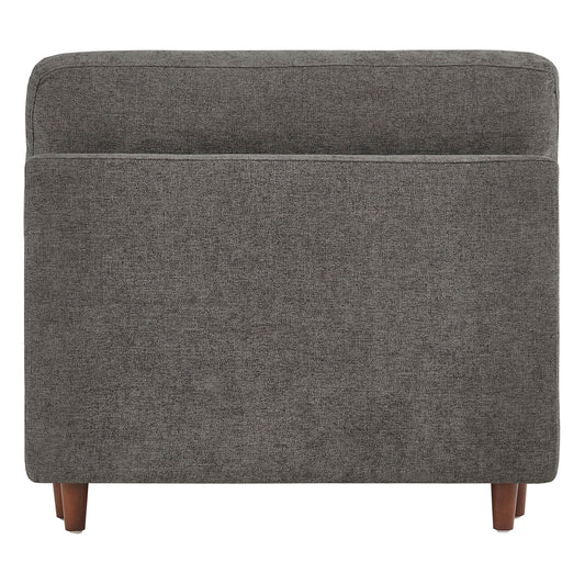 Modular Armless Seat with Overstuffed Feather Cushioning